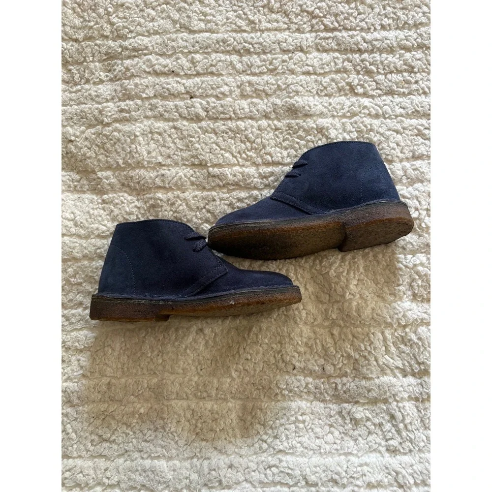 Crewcuts J.Crew Boys Navy Blue Suede Chukka Boots Made in Italy Toddler‎ Sz 11